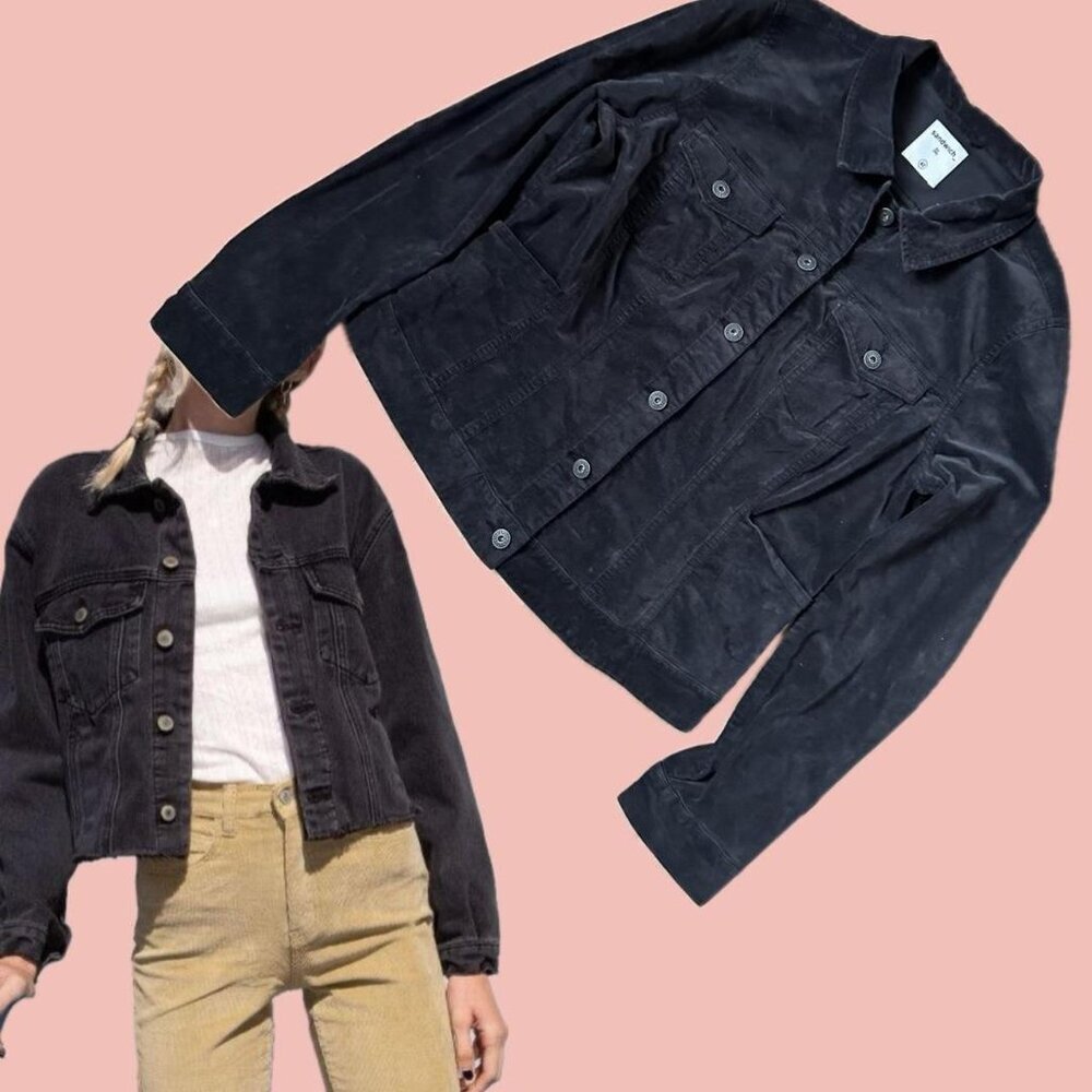Sandwich_ Black Brushed Velvet Jacket – Fitted, Sturdy Flattering